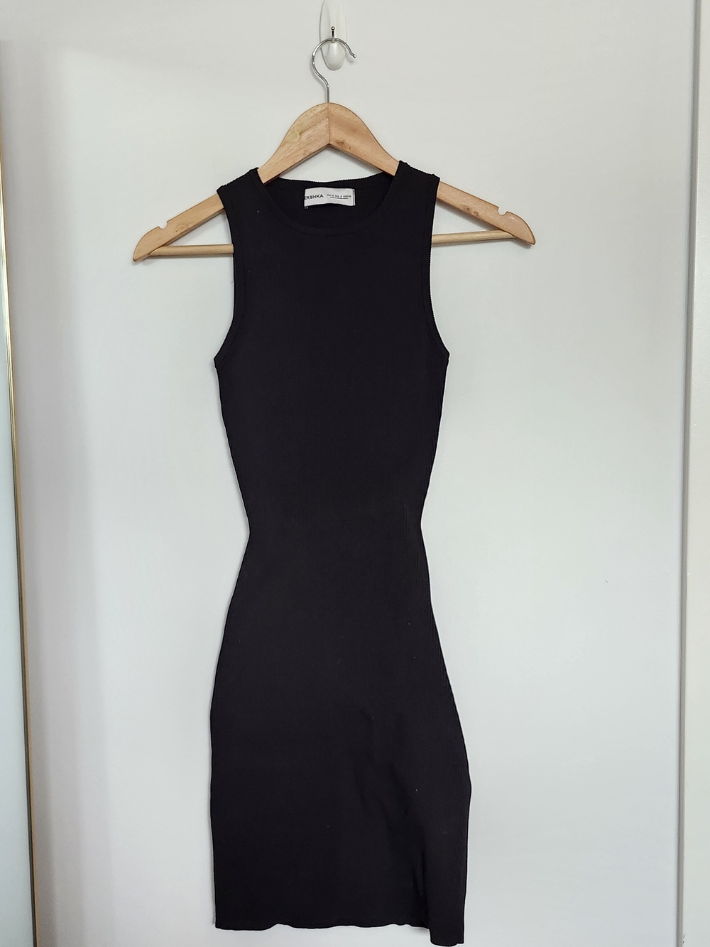 Bershka Black Sleeveless Mini Bodycon Dress